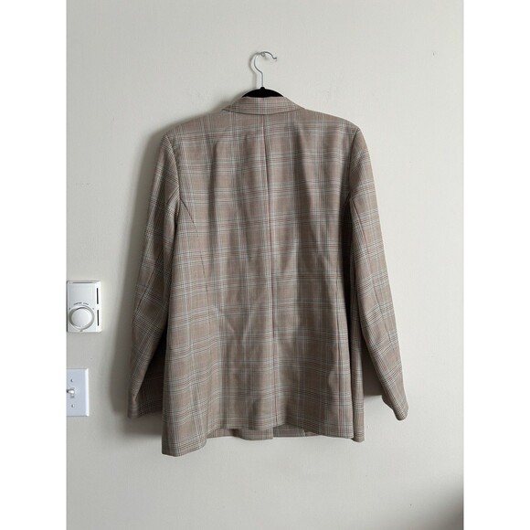 VTG‎ Pendleton Womens Size 16 Virgin Wool Plaid Lined Neutral Beige Blue Purple - Picture 4 of 4
